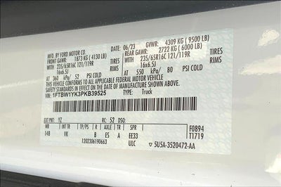 2023 Ford E-Transit Cargo Van T-350 148" Low Rf 9500 GVWR RWD