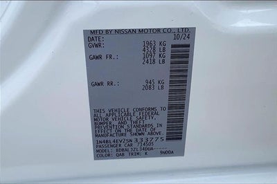 2025 Nissan Altima 2.5 SL