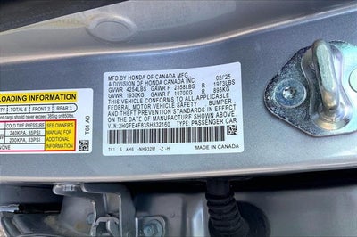 2025 Honda Civic Sedan Hybrid Sport